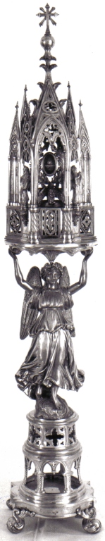 reliquiario architettonico - a tempietto - ambito laziale (prima metà sec. XIX)