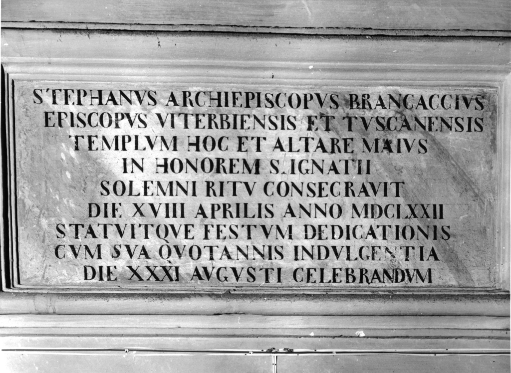 lapide commemorativa - ambito laziale (sec. XVII)