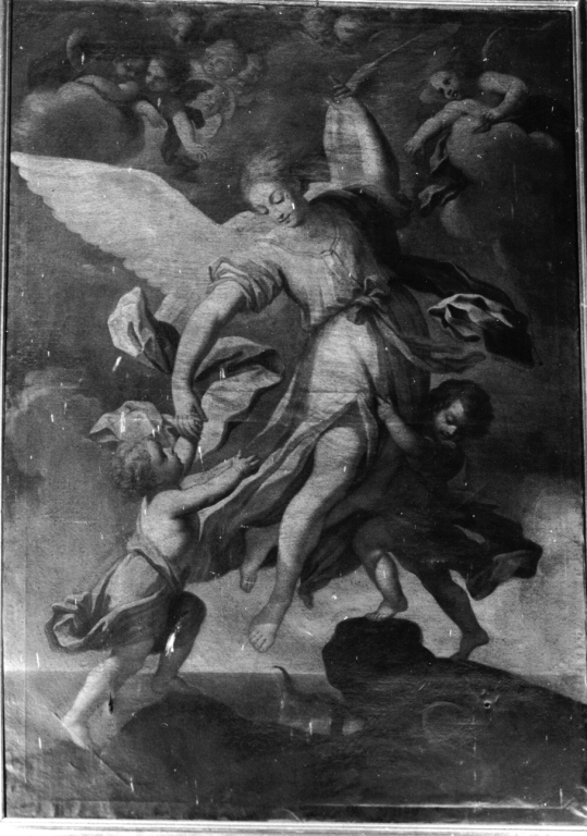 angelo custode (dipinto) di Romanelli Giovanni Francesco (maniera) (metà sec. XVII)