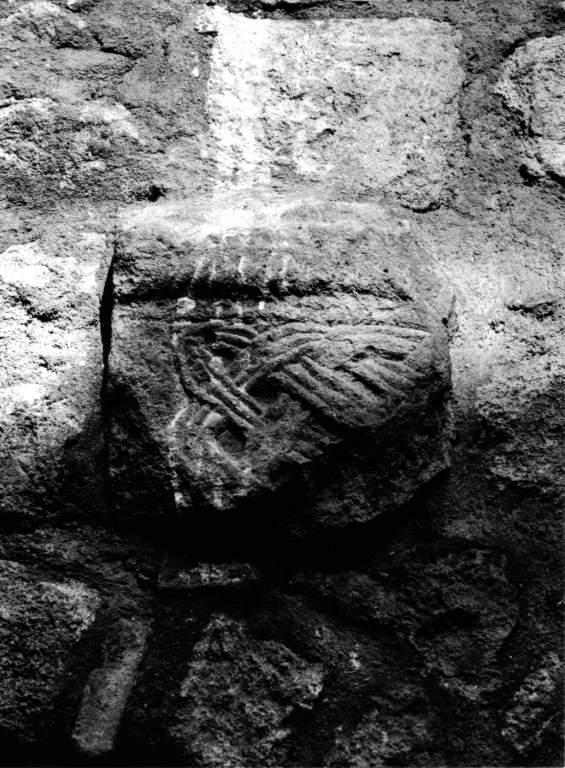 motivo decorativo a intreccio (rilievo, frammento) - ambito laziale (sec. IX)