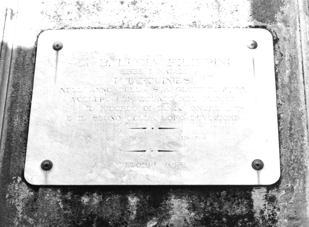 lapide commemorativa - ambito viterbese (sec. XX)