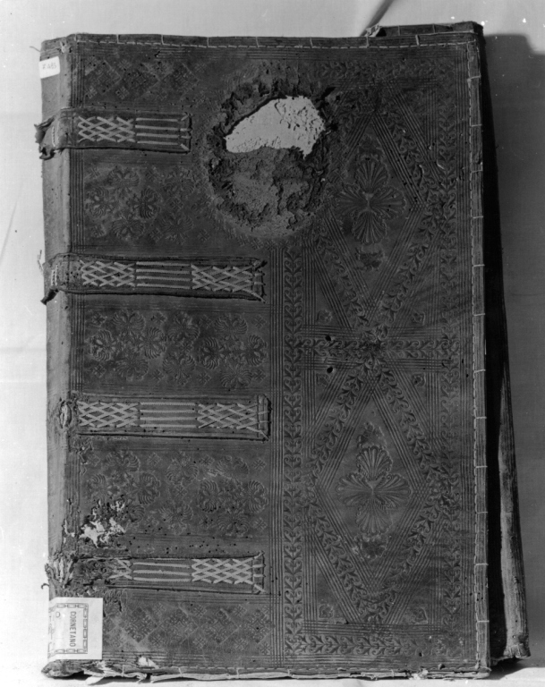 coperta di libro - manifattura viterbese (fine/inizio secc. XVI/ XVII)