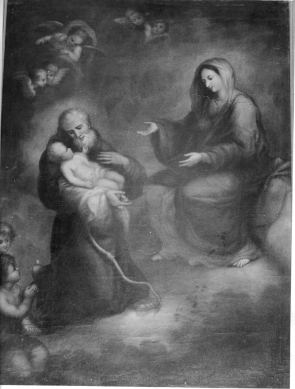 apparizione della Madonna col Bambino a San Felice da Cantalice (dipinto) di Papini Pietro (sec. XIX)