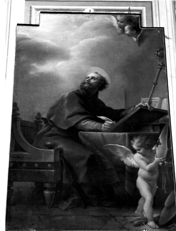 San Bonaventura nello studio (dipinto) di Cades Giuseppe (sec. XVIII)