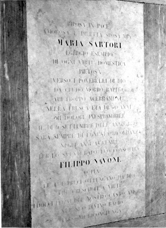 lastra tombale - ambito laziale (sec. XIX)