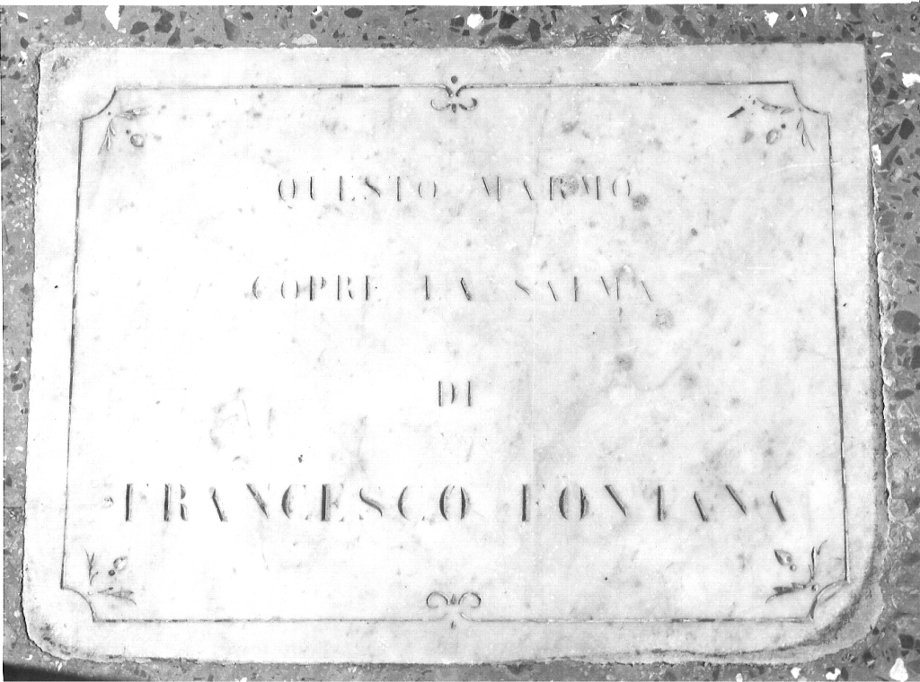 lapide tombale - ambito romano (fine sec. XIX)