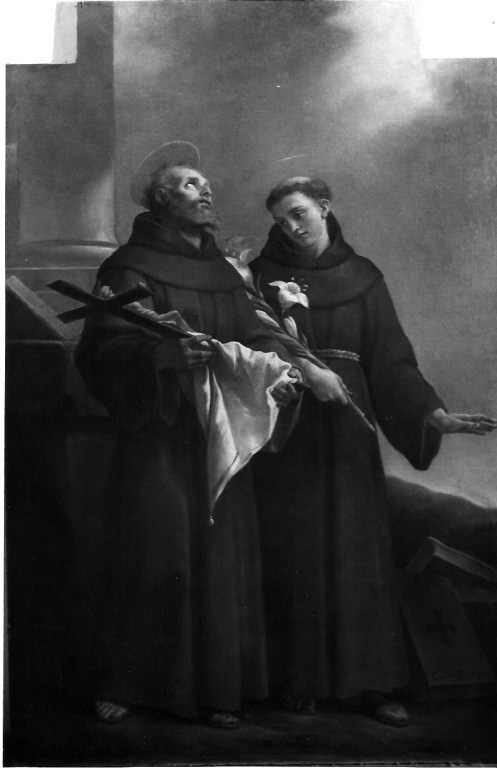 Santi Francesco d'Assisi e Antonio da Padova (dipinto) di Cades Giuseppe (sec. XVIII)