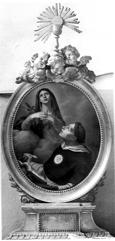 apparizione della Madonna a San Tommaso d'Aquino (dipinto) - ambito laziale (inizio sec. XIX)