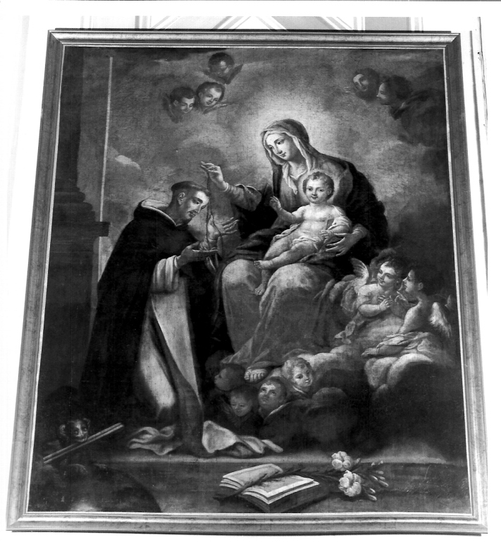 Madonna del Rosario con San Domenico (dipinto) di Conca Sebastiano (scuola) (secondo quarto sec. XVIII)