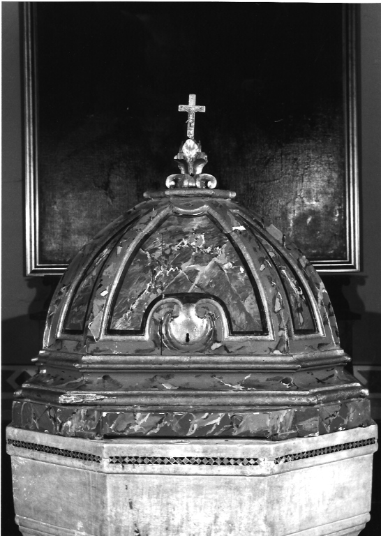 coperchio del fonte battesimale di Aleggi Agostino (sec. XVII)