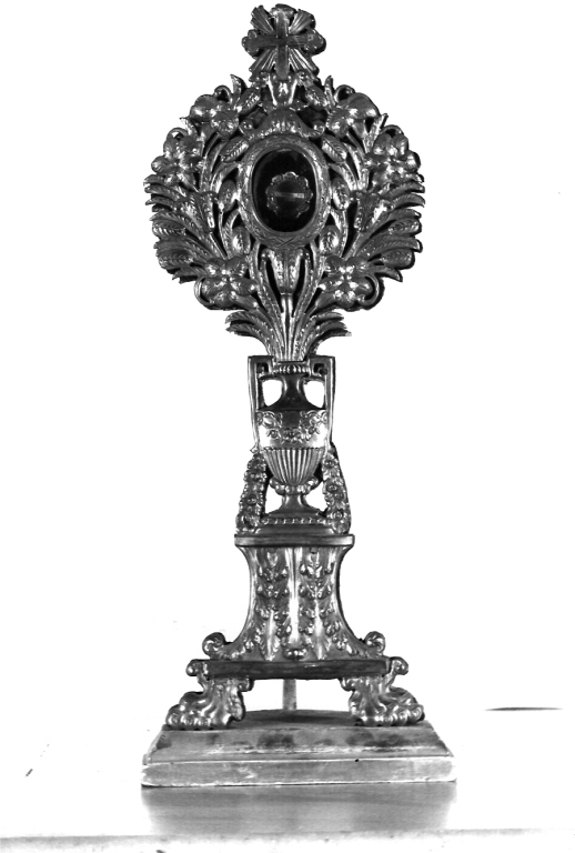 reliquiario - a ostensorio - ambito laziale (terzo quarto sec. XIX)