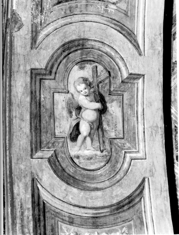 putto crocifero (dipinto) di Cianti Michelangelo (ultimo quarto sec. XIX)