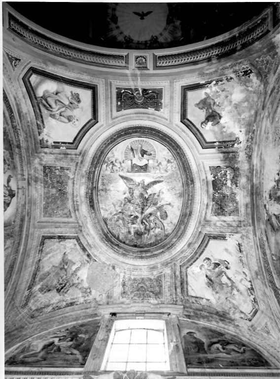 San Michele Arcangelo scaccia gli angeli ribelli dal paradiso (dipinto) di Cianti Michelangelo (ultimo quarto sec. XIX)
