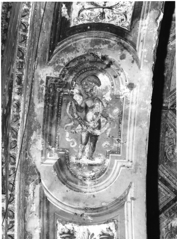 angioletto reggicartiglio (dipinto) di Cianti Michelangelo (ultimo quarto sec. XIX)