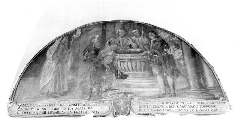 battesimo di San Francesco d'Assisi (dipinto) - ambito laziale (sec. XVIII)