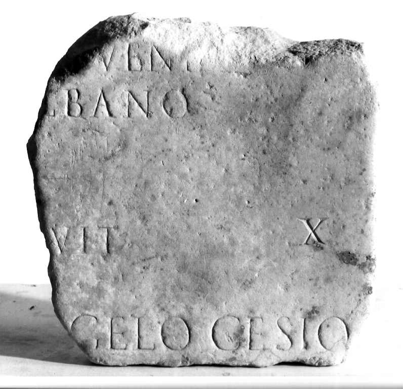 lapide, frammento - ambito laziale (fine sec. XVII)