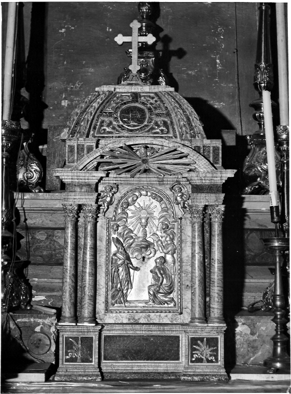 tabernacolo - a tempietto, insieme - ambito laziale (fine/inizio secc. XVII/ XVIII)