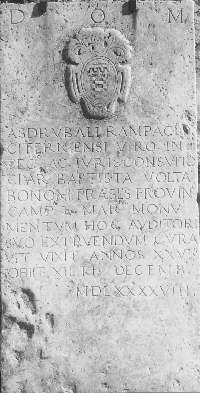 lapide tombale - ambito laziale (sec. XVI)