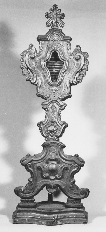reliquiario - a ostensorio - ambito laziale (sec. XVIII)