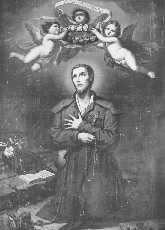 beato Benedetto Giuseppe Labre (dipinto) di Turchi Giuseppe (sec. XIX)