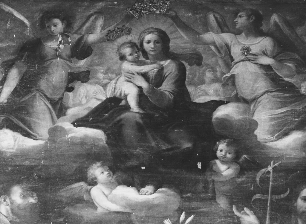 Madonna e santi (dipinto) di Circignani Antonio detto Pomarancio (attribuito) (sec. XVII)