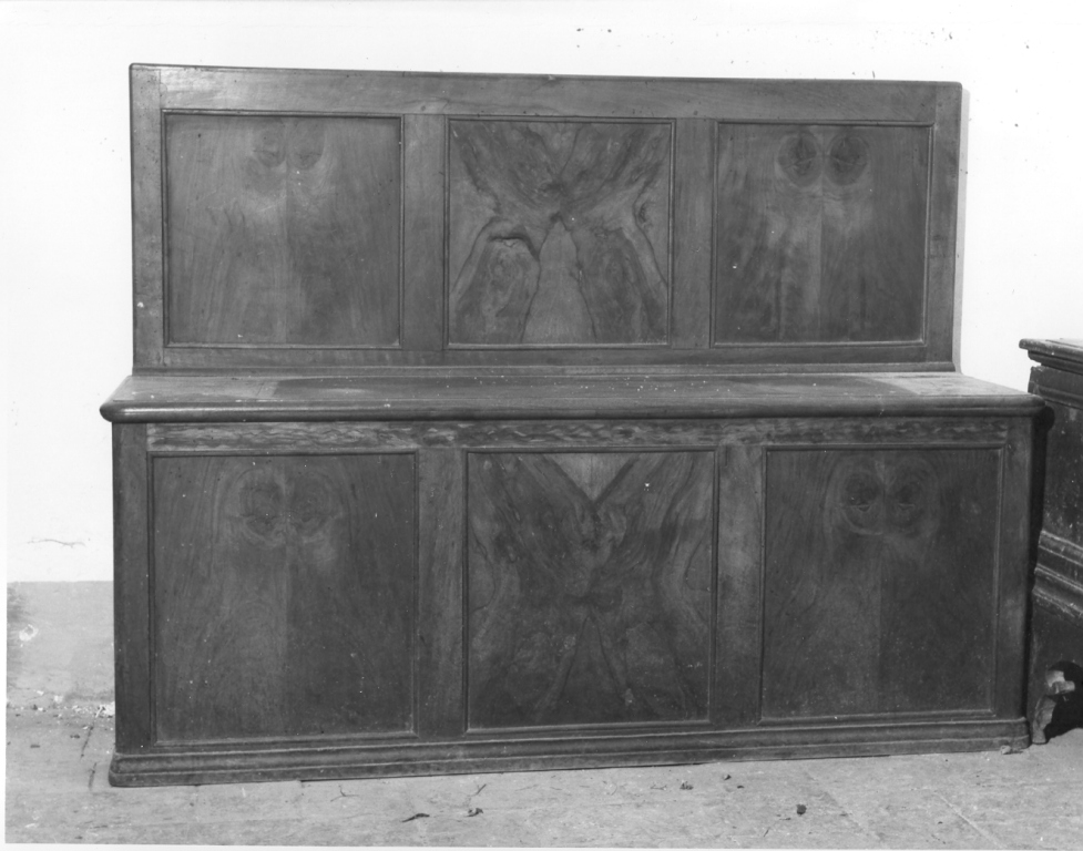 cassapanca - ambito laziale (fine sec. XIX)