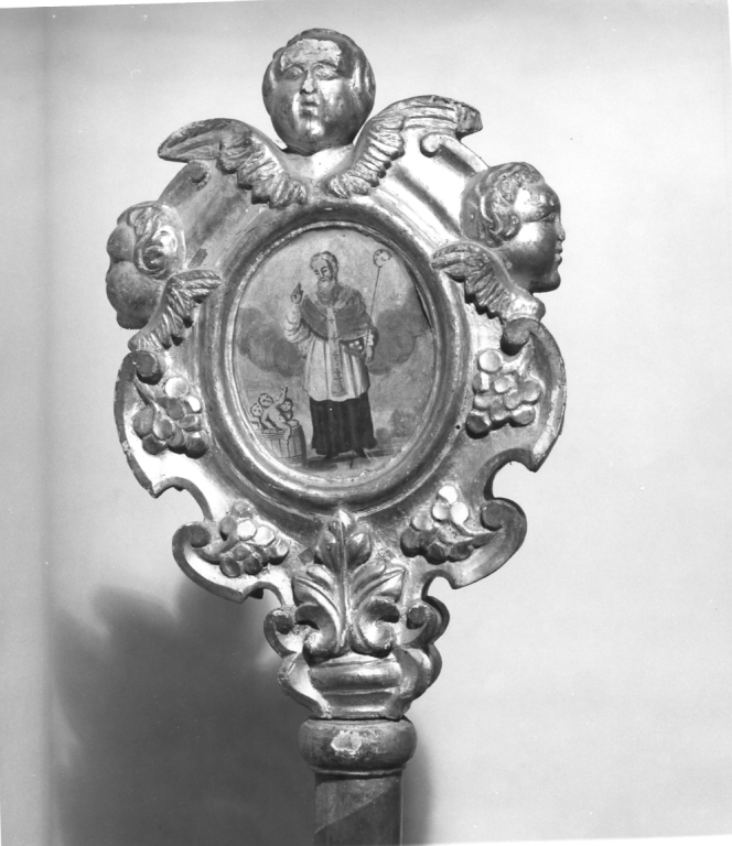 Santi e cherubini (asta) - ambito laziale (sec. XVIII)