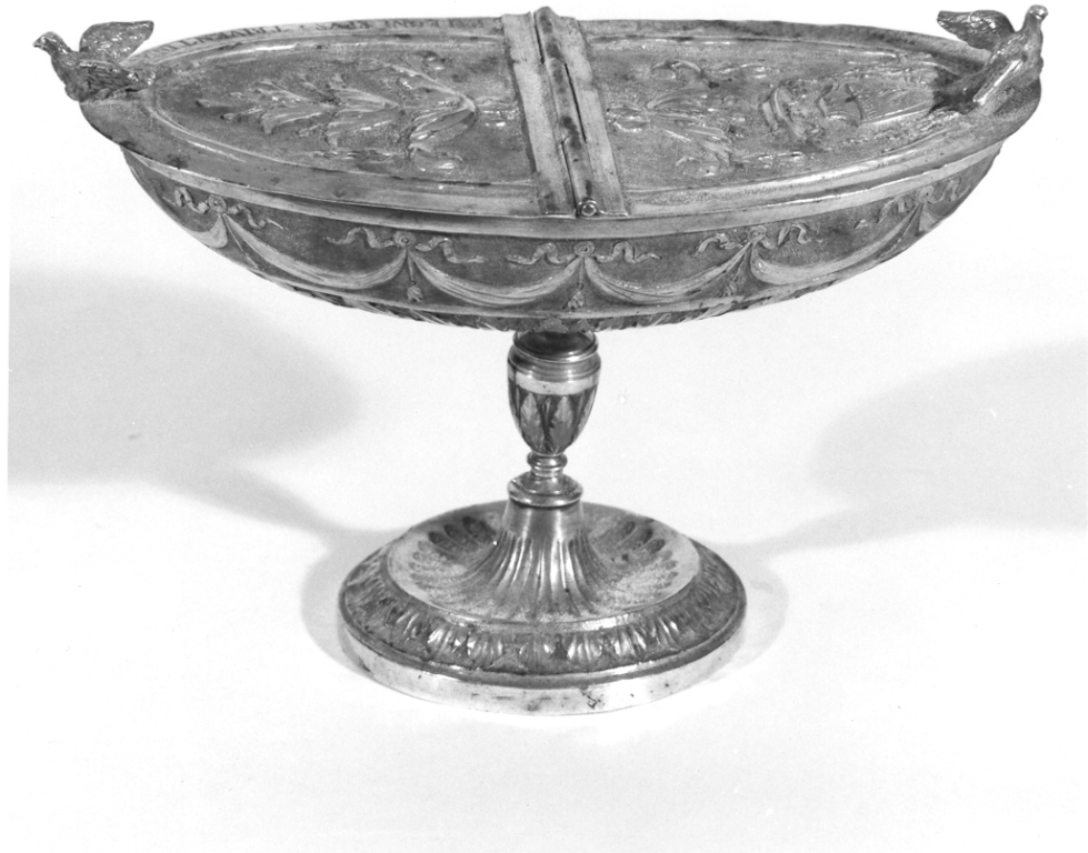 navicella portaincenso - a doppia valva - ambito laziale (inizio sec. XIX)