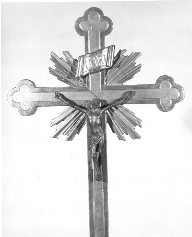 Cristo crocifisso (croce processionale) - ambito laziale (sec. XIX)
