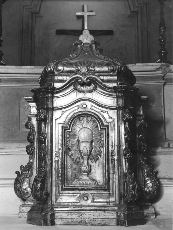 tabernacolo - a frontale architettonico - ambito laziale (sec. XVIII)