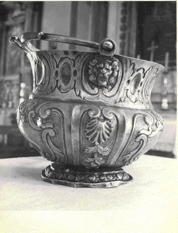 secchiello per l'acqua benedetta - ambito laziale (seconda metà sec. XVI)