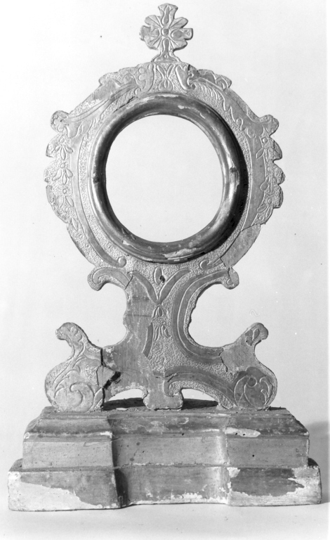 reliquiario-ostensorio - ambito laziale (prima metà sec. XIX)