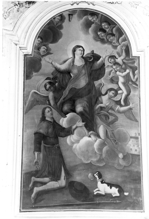Assunzione della Madonna con San Rocco (dipinto) - ambito laziale (seconda metà sec. XIX)