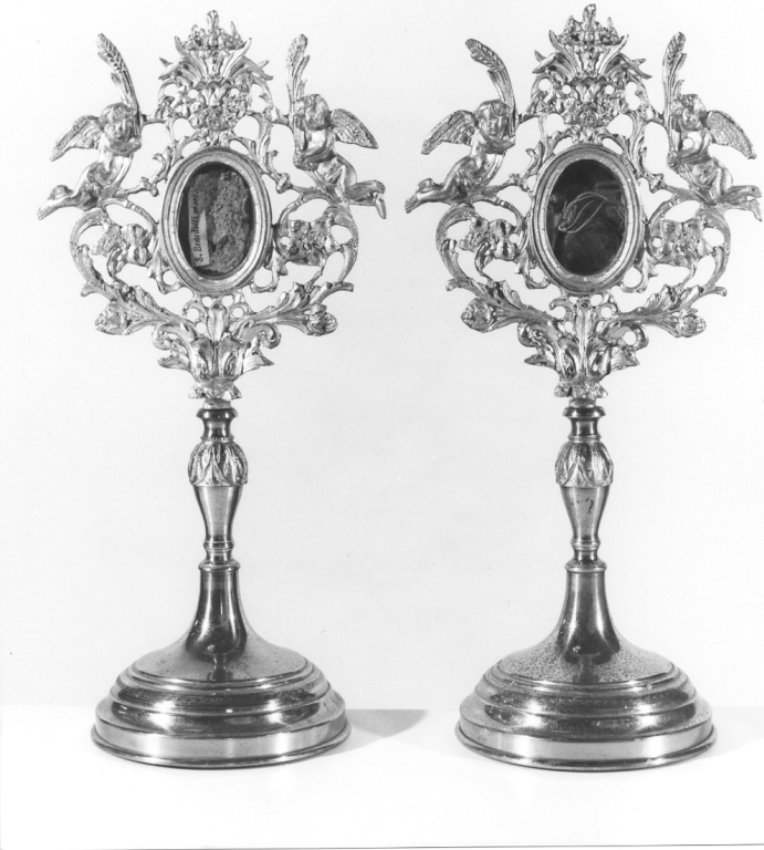 reliquiario-ostensorio, serie - ambito laziale (fine sec. XIX)