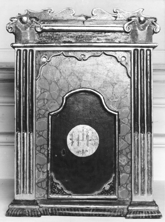 tabernacolo - a frontale architettonico - ambito laziale (sec. XIX)