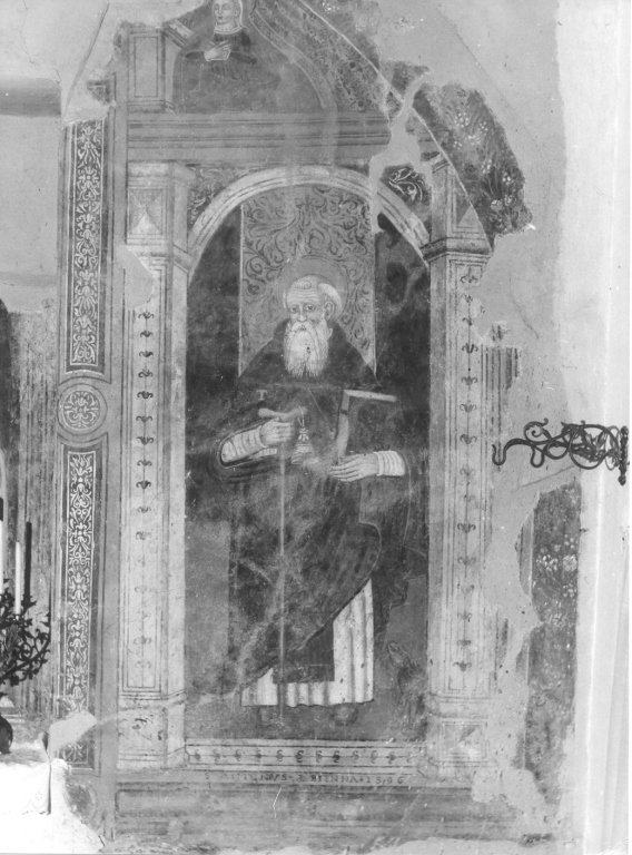 Cristo, la Madonna e santi (decorazione pittorica) - ambito laziale (sec. XVI)