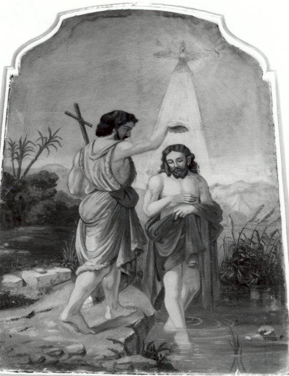 battesimo di Cristo (dipinto) di Pavon Silvio (sec. XX)