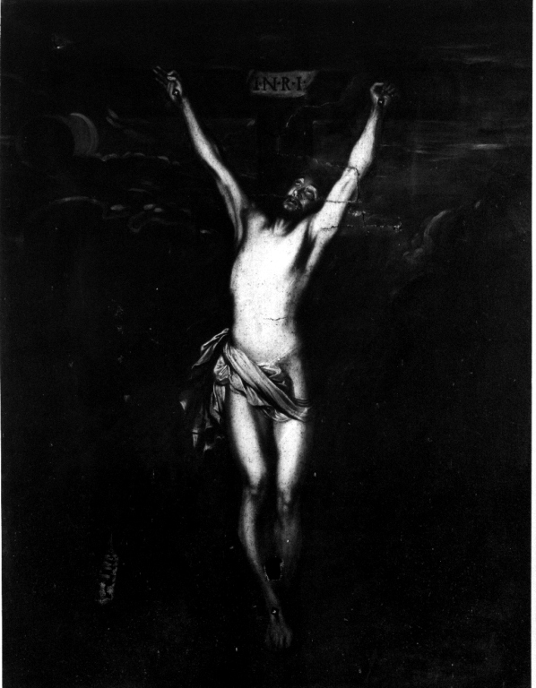 Cristo crocifisso (dipinto) di Voirin Charles Jacques (sec. XVIII)