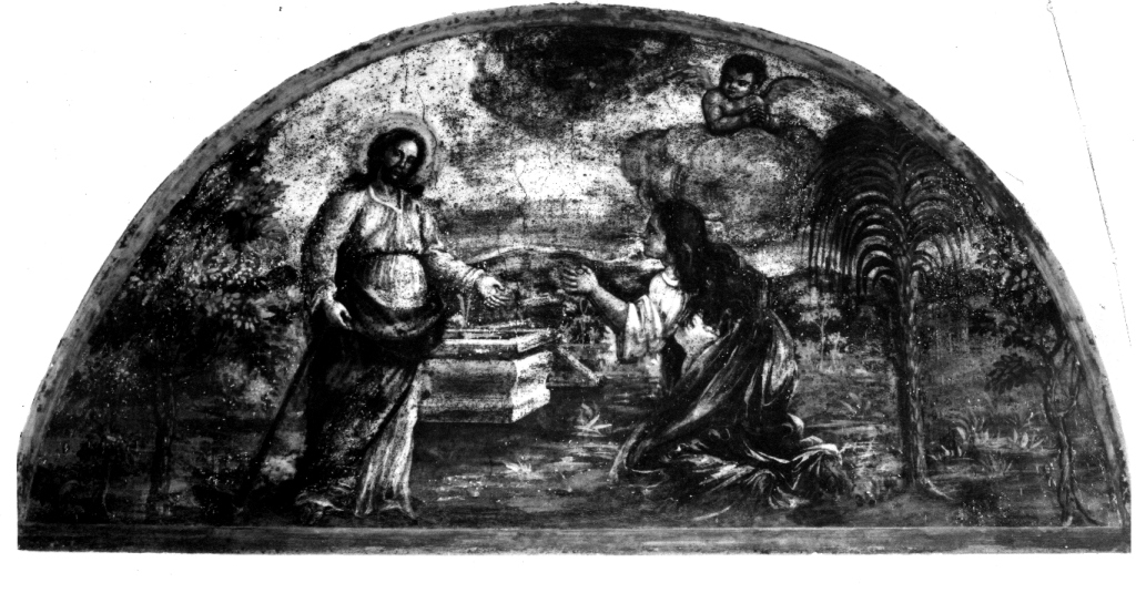 apparizione di Cristo risorto a Santa Maria Maddalena (dipinto) - ambito laziale (sec. XVII)