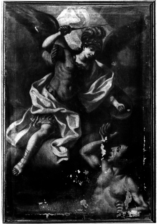 San Michele Arcangelo combatte Satana (dipinto) - ambito laziale (sec. XVIII)