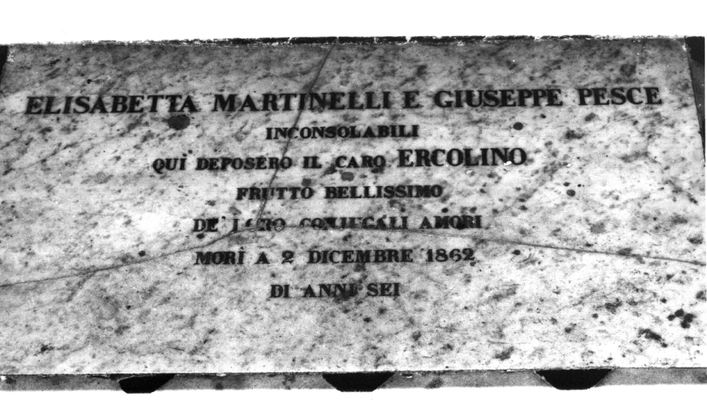 lapide tombale - ambito laziale (sec. XIX)