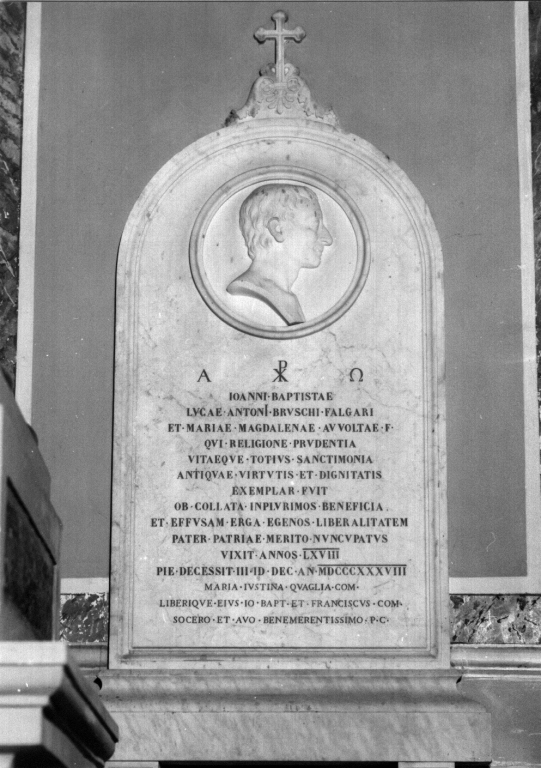 monumento funebre - a lastra - ambito laziale (sec. XIX)