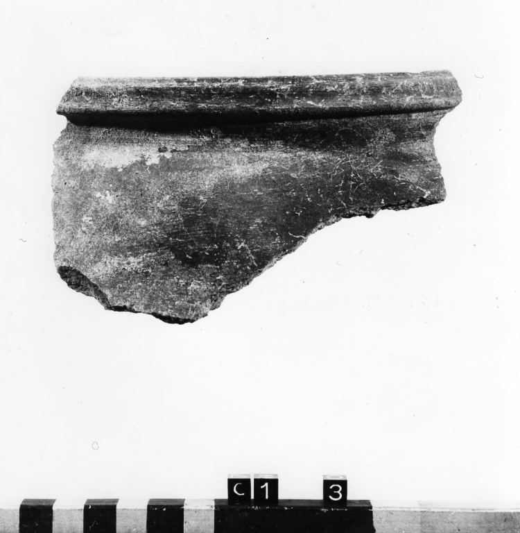 olla, frammento - manifattura viterbese (prima metà sec. XII, sec. XIV)