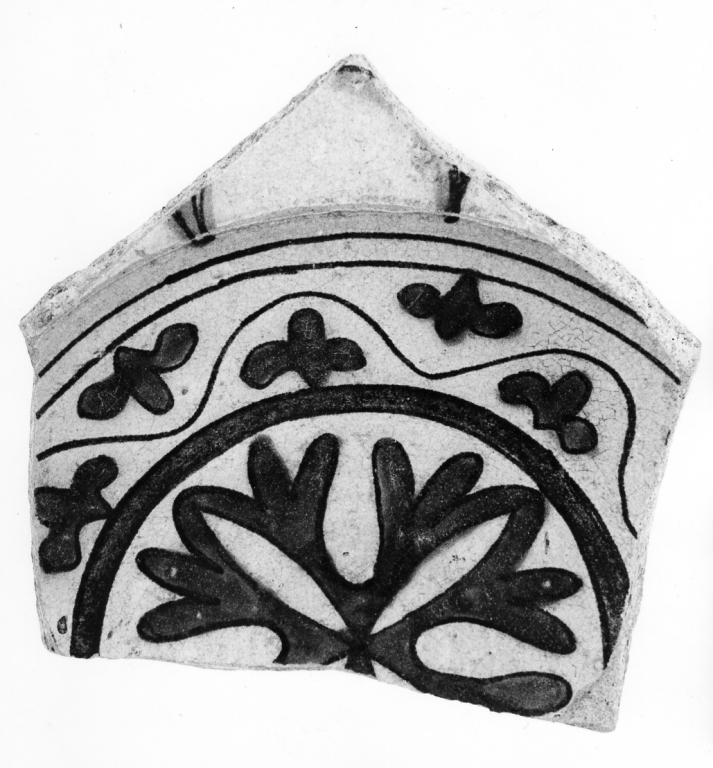 piatto, frammento - manifattura fiorentina (metà sec. XV)