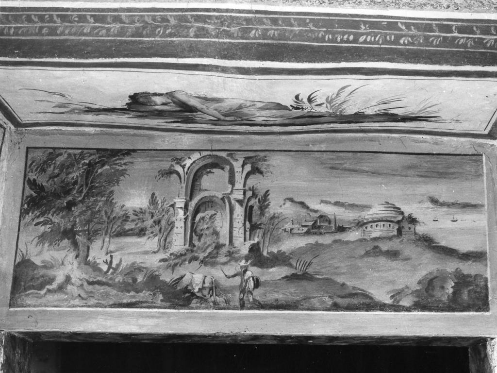 paesaggio con rovine (dipinto) - ambito romano (seconda metà sec. XVI)