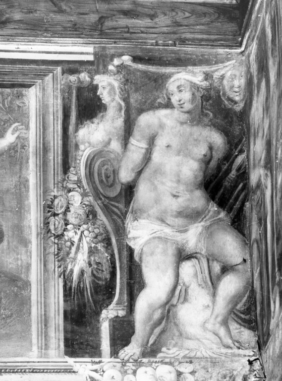 figure maschili e figure femminili (dipinto) - ambito romano (seconda metà sec. XVI)