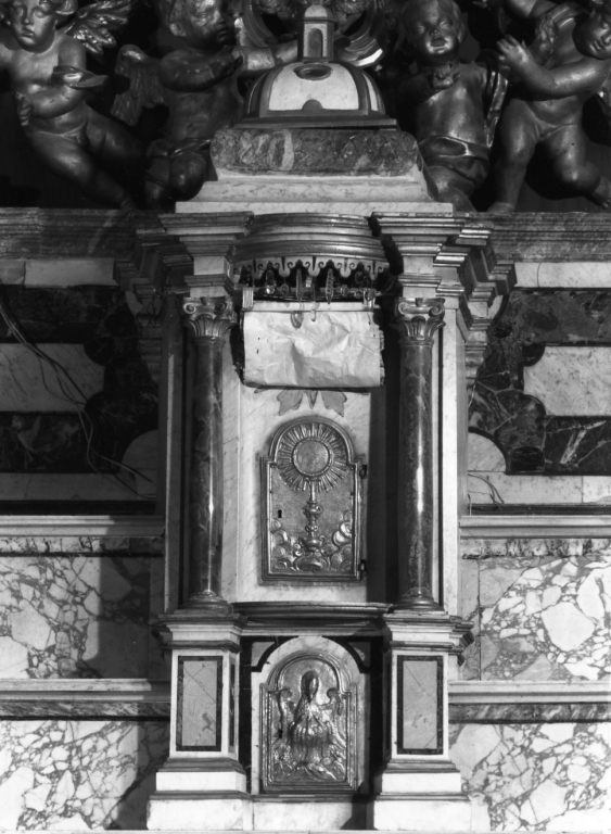 tabernacolo - a tempietto - ambito laziale (prima metà sec. XVIII)