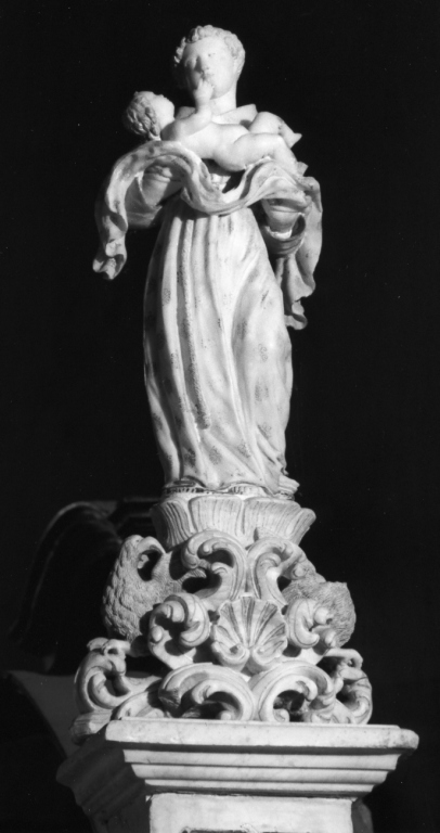 Sant'Antonio da Padova con il bambino (scultura) - ambito laziale (prima metà sec. XVII)