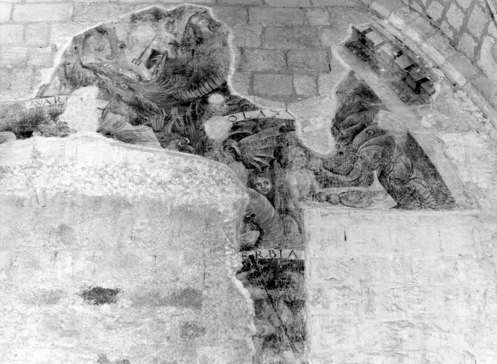 inferno (dipinto) di D'Avanzarano Giovan Francesco detto Fantastico, Giovanni Paolo di Falente da Roma, Francesco di Giovanni d'Adamo (sec. XV)