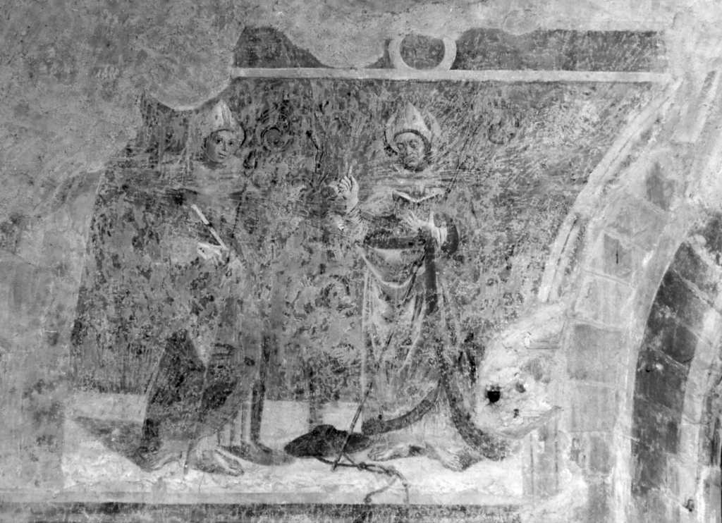 due santi vescovi (dipinto) di D'Avanzarano Giovan Francesco detto Fantastico, Giovanni Paolo di Falente da Roma, Francesco di Giovanni d'Adamo (sec. XV)